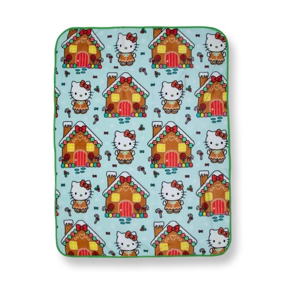 NWT Hello Kitty Gingerbread Box Throw Blanket - Picture 3 of 3